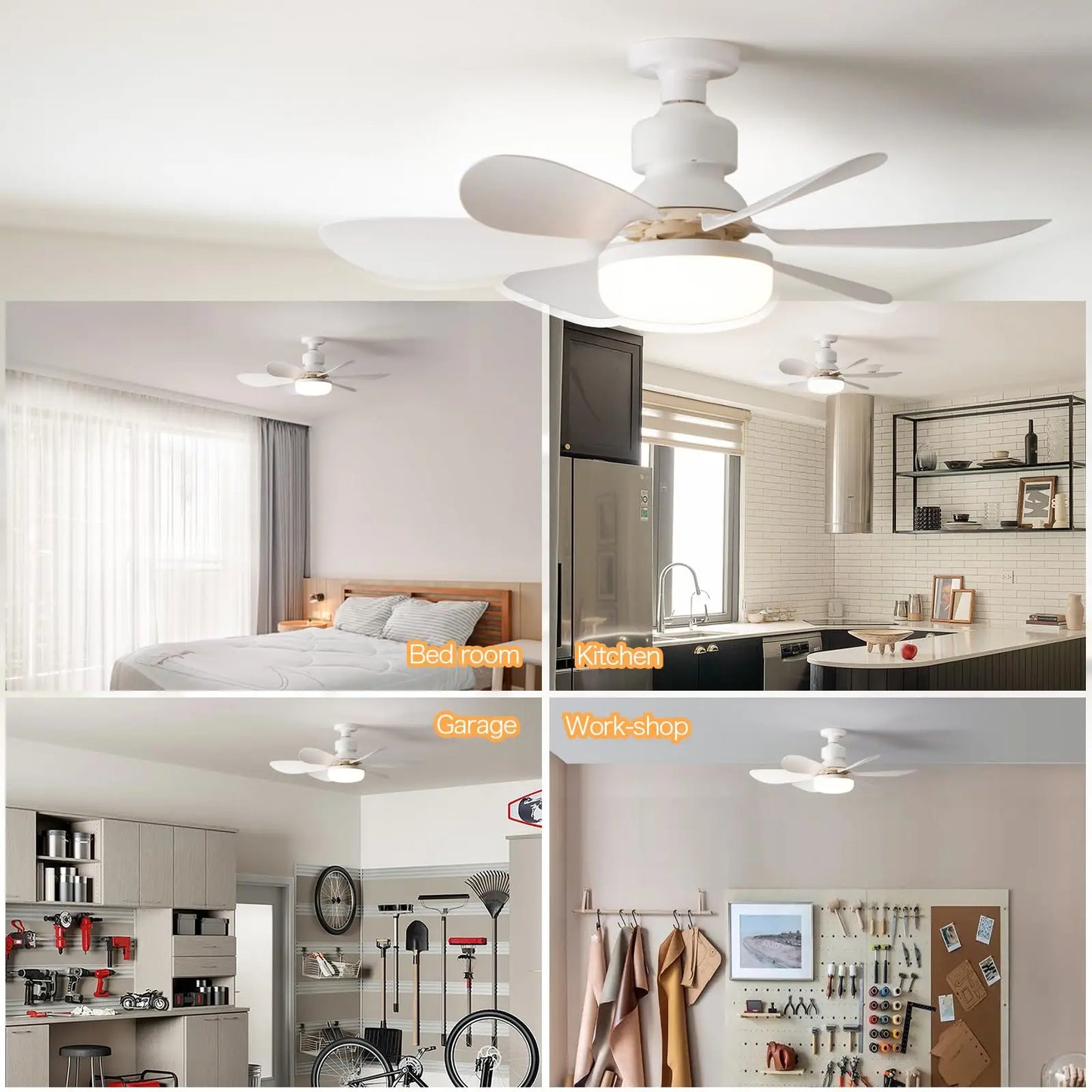 Ceiling fan - with E27 lighting