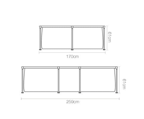 Bestway swimming pool - 2.59 x 1.7 x 0.61M - above ground - rectangular