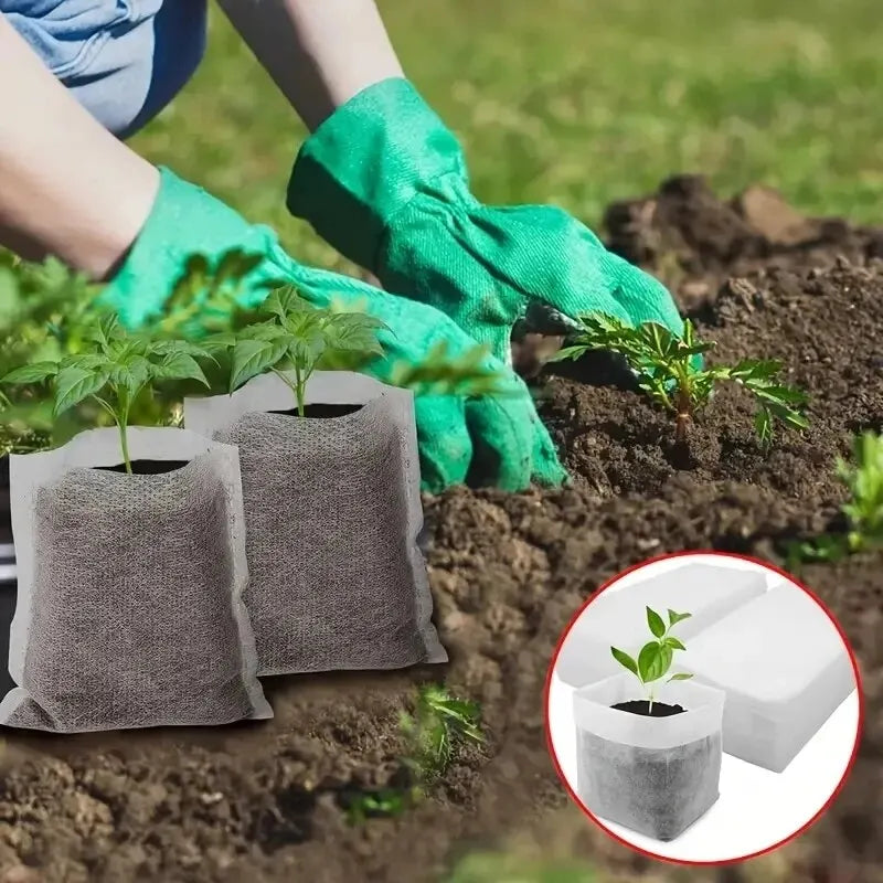 Biodegradable seed nursery bags - 8x10cm - 100pcs