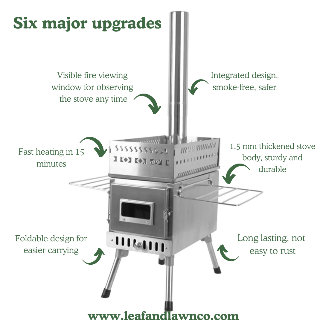 Sauna stove wood - stainless steel